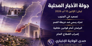 أخبار لبنان اليوم 10 آب 2026: تحرك ضد الضم وتصعيد الجنوب وإضراب القطاع العام