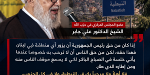 عضو المجلس المركزي في حزب الله الشيخ الدكتور علي جابر