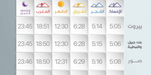 ⭕ المواقيت ليوم الخميس ال 24 من أيلول 2026 الموافق ل 12 ربيع الثاني 1448ه‍‍