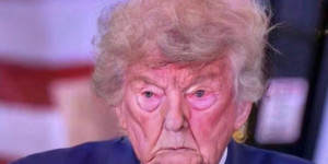 منصات العدو الإسرائيلي تستهزأ وتنشر صورة للأحمق ترمب في عام 2056 وهو يقول بأن المفاوضات مع إيران مستمرة.